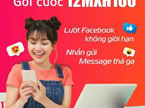 12MXH100 Viettel lướt mạng thả ga với 360Gb data tốc độ cao