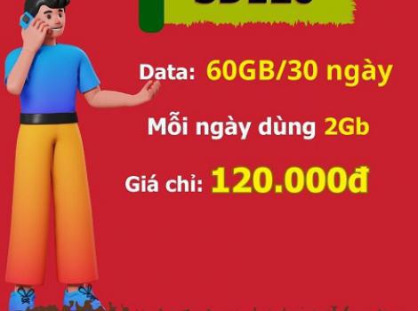 Khám Phá gói cước SD120 không lo hết data ưu đãi 60Gb data tốc độ cao