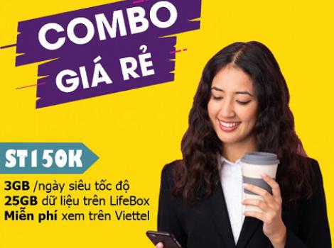 Gói cước ST150K không lo hết data ưu đãi 90Gb data siêu tốc độ