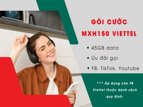Đăng ký gói mạng xã hội Viettel ưu đãi 45Gb + miễn phí gọi thoại chỉ từ 5k/ngày