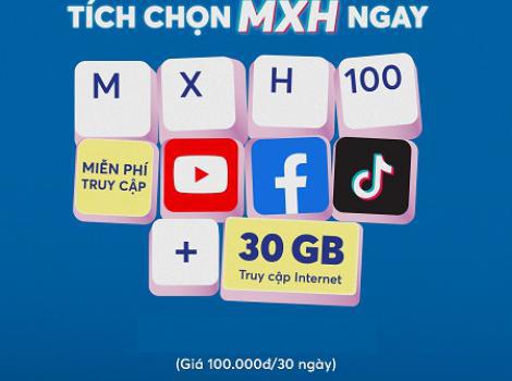 Gói cước MXH Viettel nhận data hấp dẫn truy cập mạng xã hội không giới hạn 100.000đ/ tháng