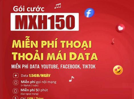 Gói cước MXH Viettel nhận data hấp dẫn truy cập mạng xã hội không giới hạn 150.000đ/ tháng