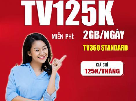 Gói cước 4G Viettel tốc độ cao TV125K cước phí 125K