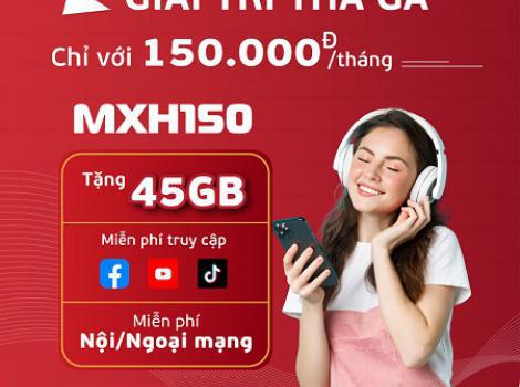 Gói cước không giới hạn data Tiktok, Youtube, Facebook và ưu đãi cước gọi thoại chỉ 150k 1 tháng