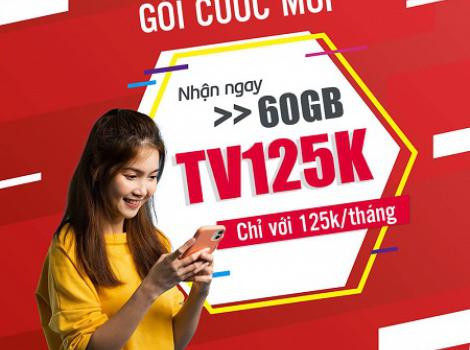 Đăng ký gói TV125K nhận ưu đãi 60Gb data tốc độ cao và Free TV360 Standard