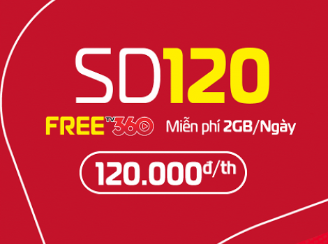 Ưu đãi 60Gb data tốc độ cao cước phí chỉ 120K 1 tháng với gói SD120