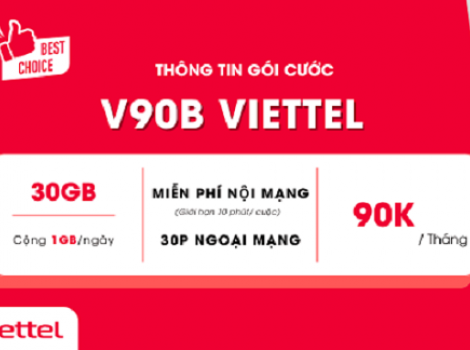 Khám phá gói combo ưu đãi data + cước gọi thoại chỉ với cước phí 90.000đ 1 tháng