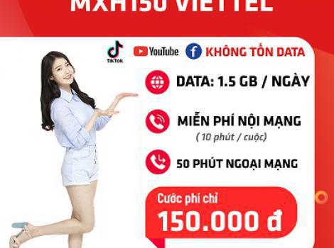 Không Lo Hết Data Với Gói Cước MXH150 Viettel