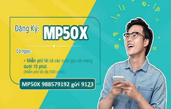 Gọi nội mạng free cả tháng với gói cước MP50X chỉ 50k 1 tháng