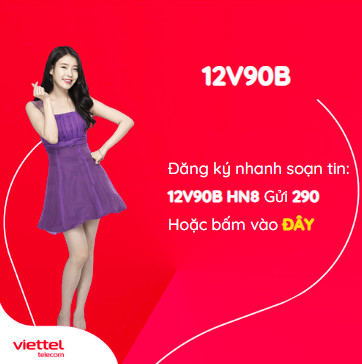 Gói cước 12V90B Viettel