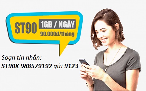 Vui tết với gói cước ST90K không lo hết data ưu đãi 30Gb data siêu tốc độ