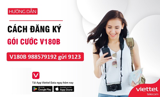 Ưu đãi khủng với combo gọi thoại và 180Gb data tốc độ cao với gói cước V180B Viettel