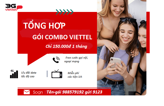 Tổng hợp gói combo Viettel 150.000đ 1 tháng