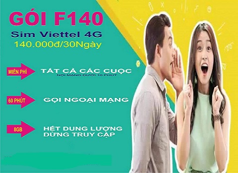 Gói ngoại mạng Viettel cước phí 140k/ tháng