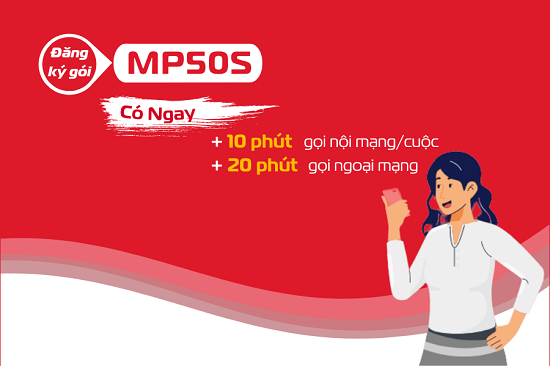 Ưu đãi khủng với gói nội ngoại mạng Viettel MP50S cước phí chỉ 50k