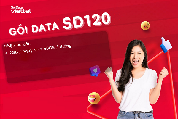 Truy cập mạng không lo gián đoạn với gói SD120 Viettel 60Gb data tốc độ cao