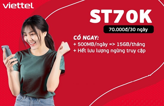 Truy cập mạng không lo gián đoạn với gói 4G siêu tốc độ ST70K