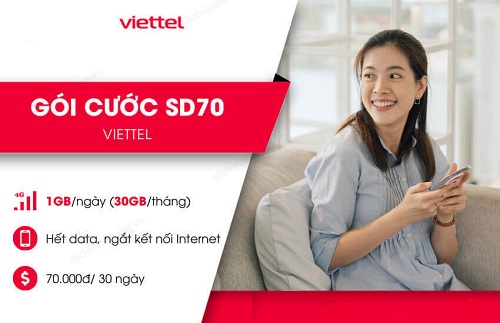Truy cập mạng không lo gián đoạn với gói SD70 Viettel 30Gb data tốc độ cao