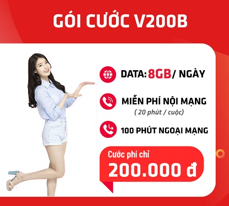 Nhận combo ưu đãi data + cước gọi thoại chỉ với cước phí 200.000đ 1 tháng