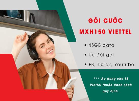 Đăng ký gói mạng xã hội Viettel ưu đãi 45Gb + miễn phí gọi thoại chỉ từ 5k/ngày
